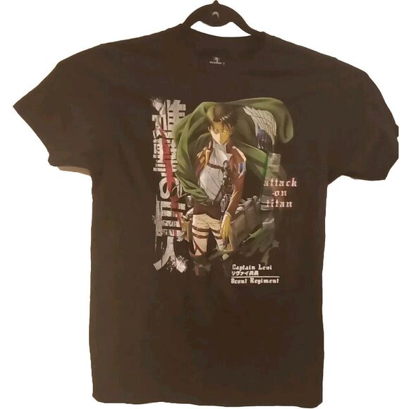 Attack On Titan Captain Levi Men's Medium Black T-shirt - Picture 6 of 9